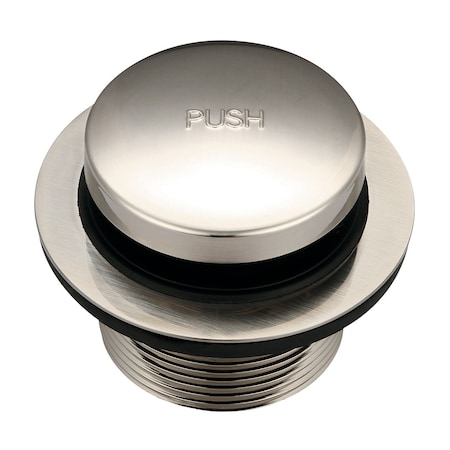 Pioneer Industries Bath Waste And Overflow-Tip-Toe Bath Strainer; 1-1/2" Coarse Thrd, Nckl X-6400029-BN